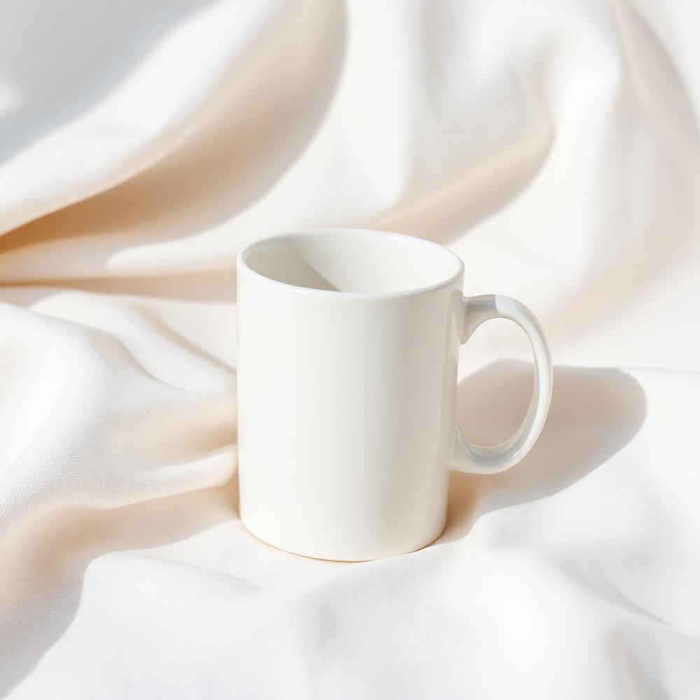 Branded ceramic mug product photograph